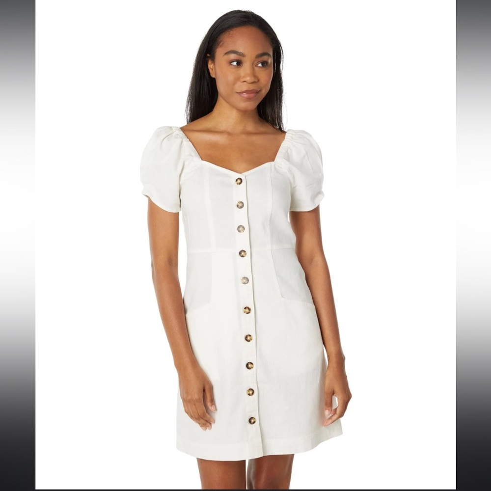Madewell Linen Cotton Puff sleeve Mini dress
Size 8 NWT